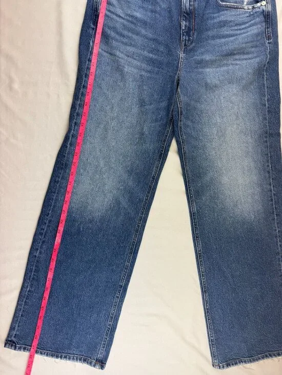 AYR The Secret Sauce Jeans Womens Size 34 Blue High Rise Straight Leg USA Made - Picture 10 of 11